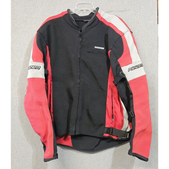 Fieldsheer motorcycle jacket Black Read Grey, Pdded  Mens 3XL - Pre owned - Picture 1 of 14